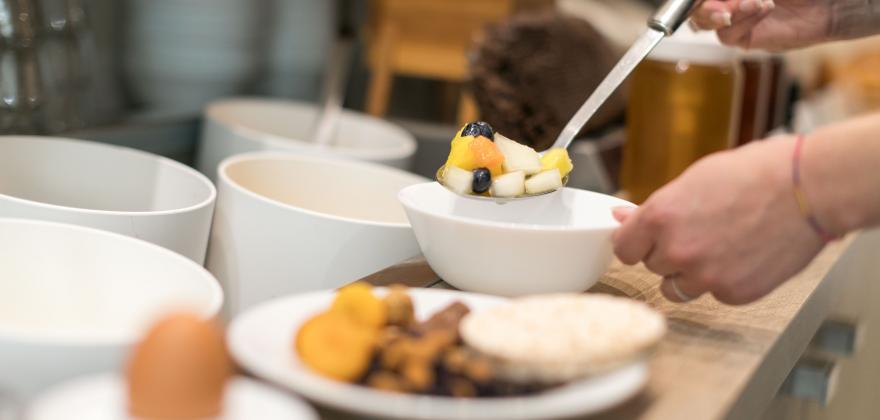 A healthy and delicious breakfast at the Hotel Florence Nice