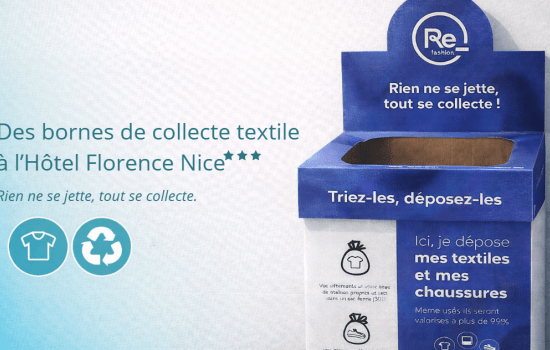 Hôtel éco-responsable à Nice : le recyclage textile à l’Hôtel Florence Nice***